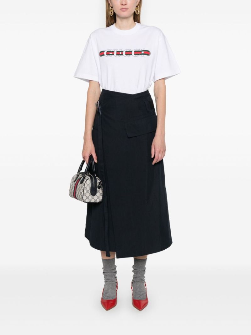 White Logo-print Cotton T-shirt