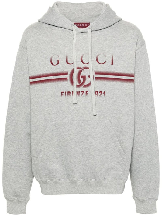 Grey Double G Cotton Hoodie