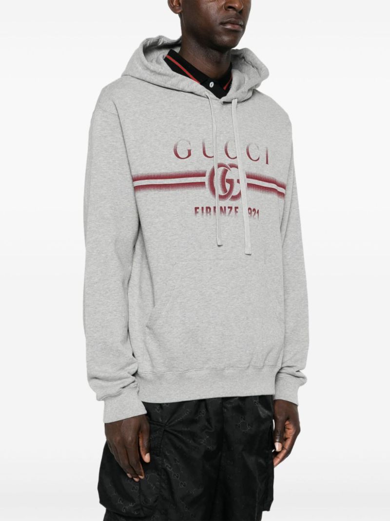Grey Double G Cotton Hoodie