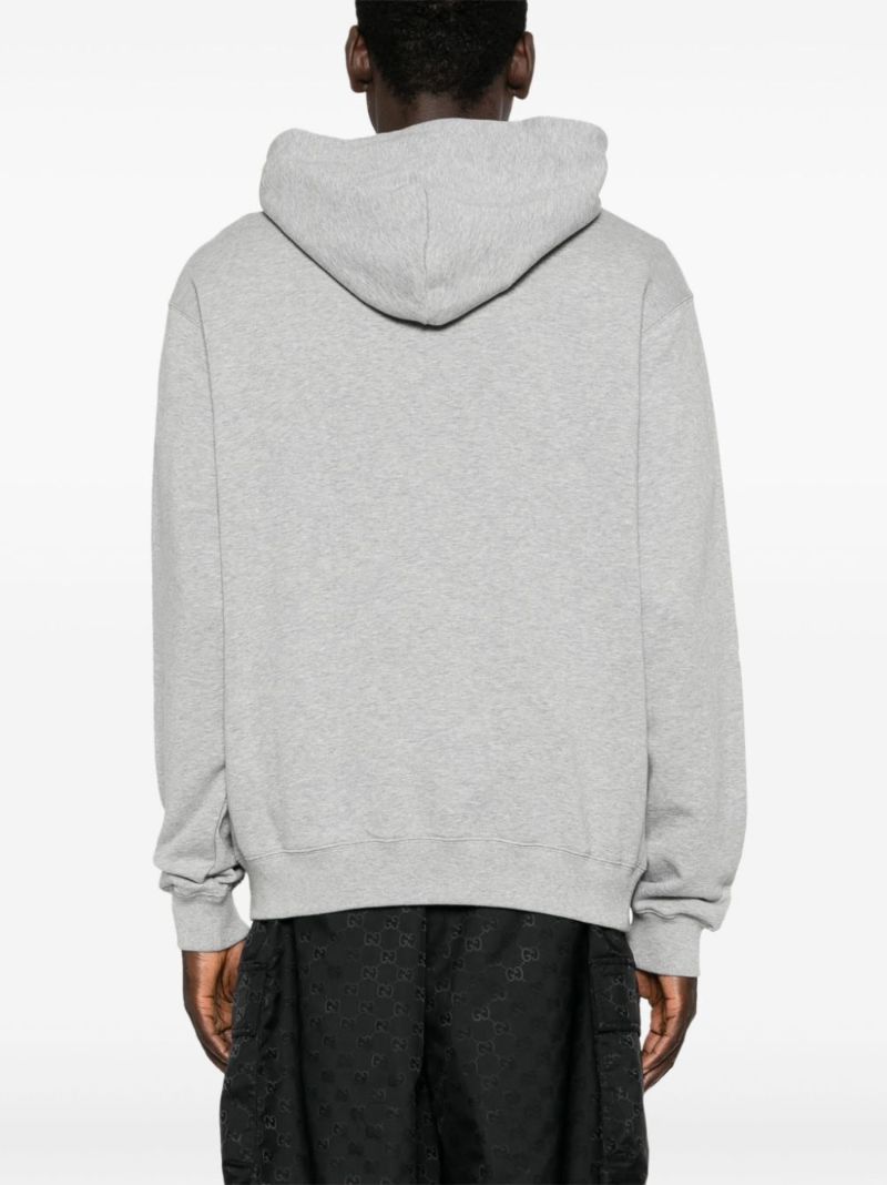 Grey Double G Cotton Hoodie