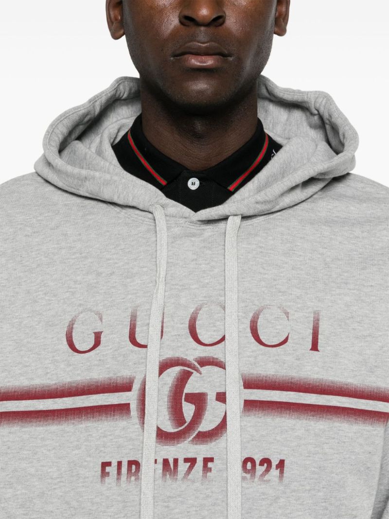 Grey Double G Cotton Hoodie