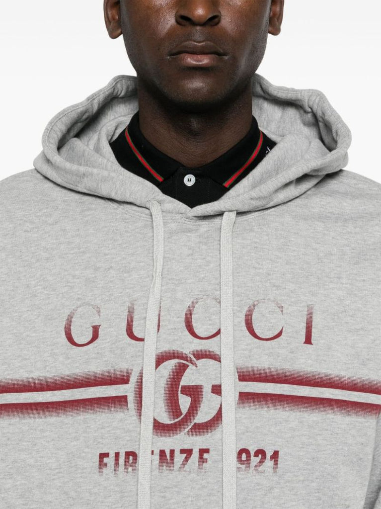 Grey Double G Cotton Hoodie