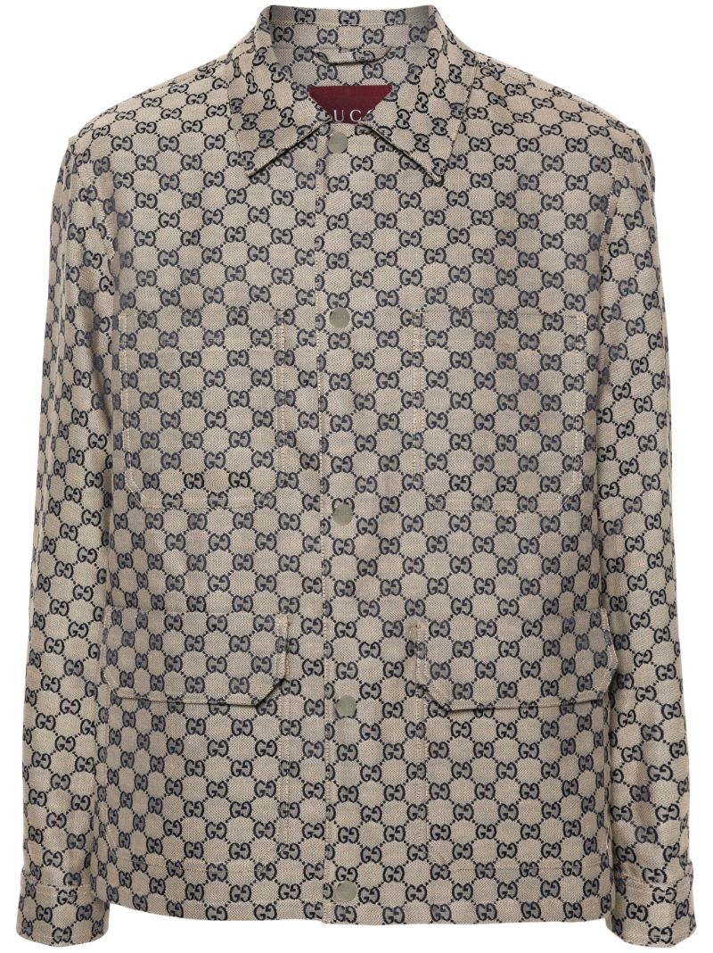 Neutral Gg Shirt Jacket
