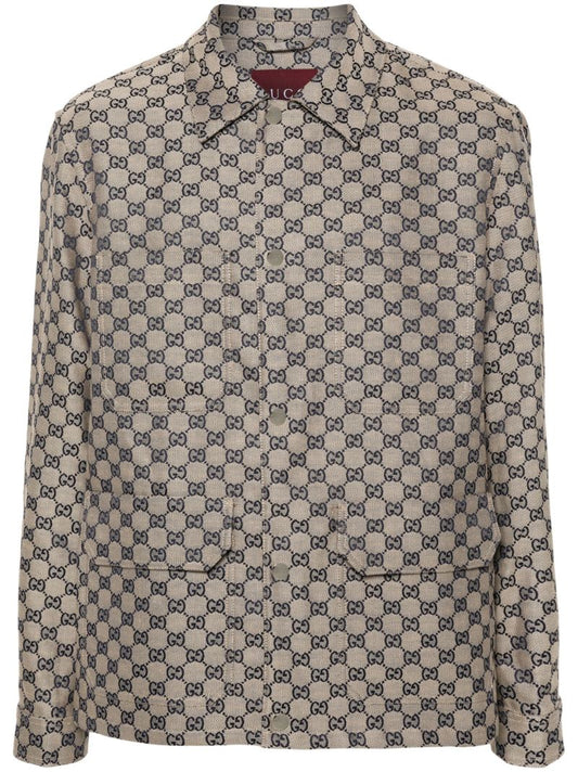 Neutral Gg Shirt Jacket