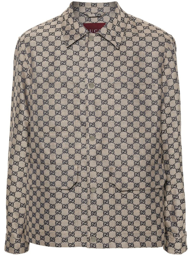 Neutral Gg Shirt Jacket