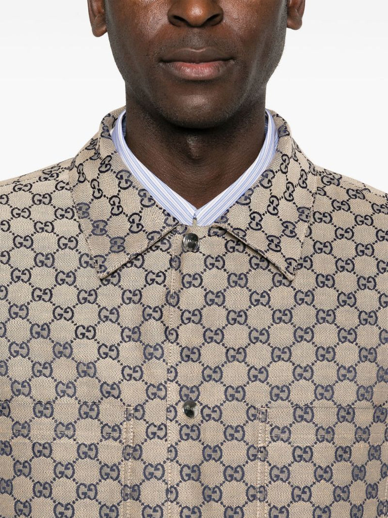 Neutral Gg Shirt Jacket
