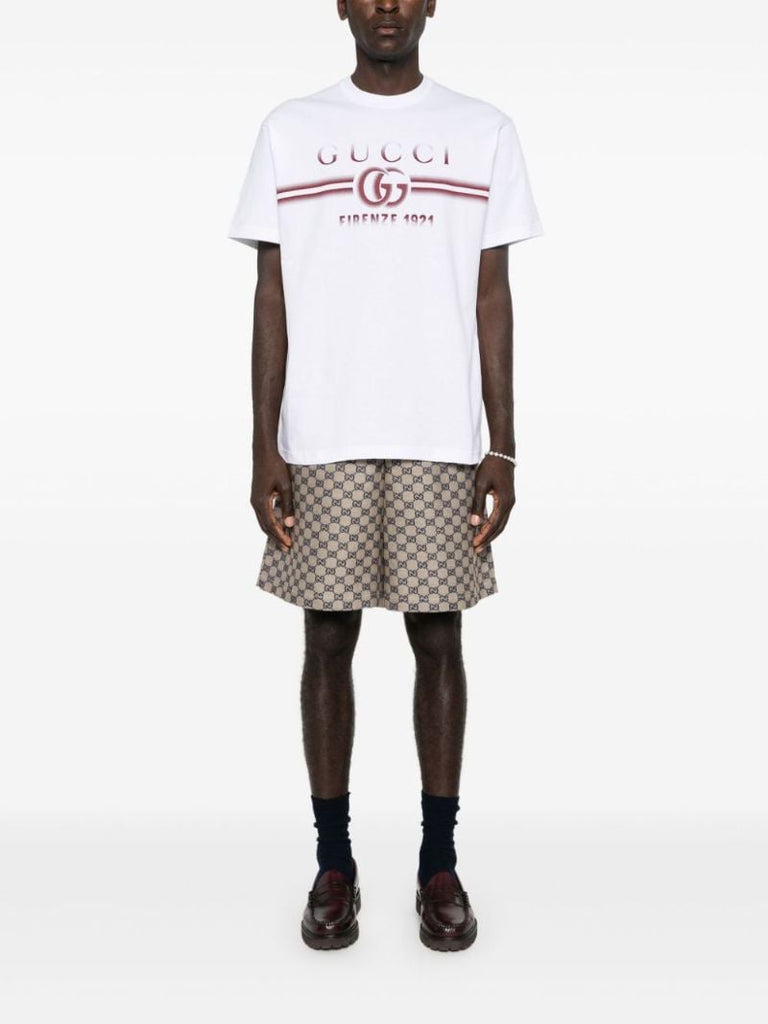 White Logo-print Cotton T-shirt