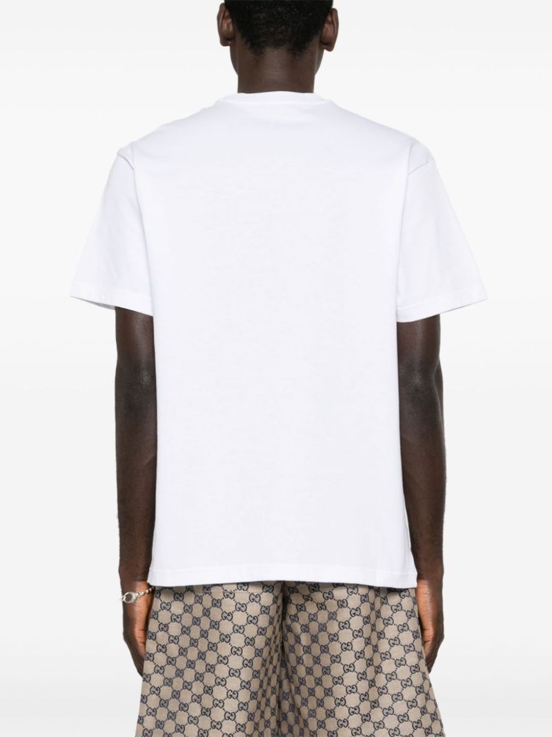 White Logo-print Cotton T-shirt