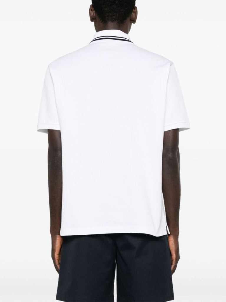 White Logo-print Cotton Polo Shirt