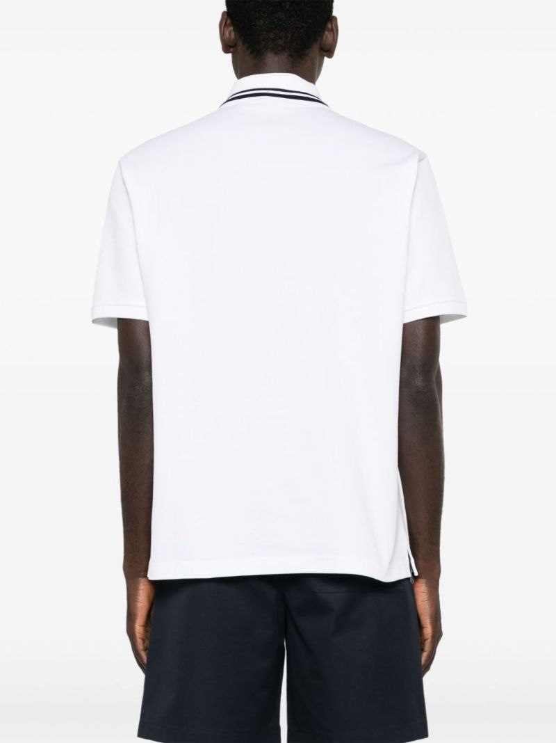 White Logo-print Cotton Polo Shirt