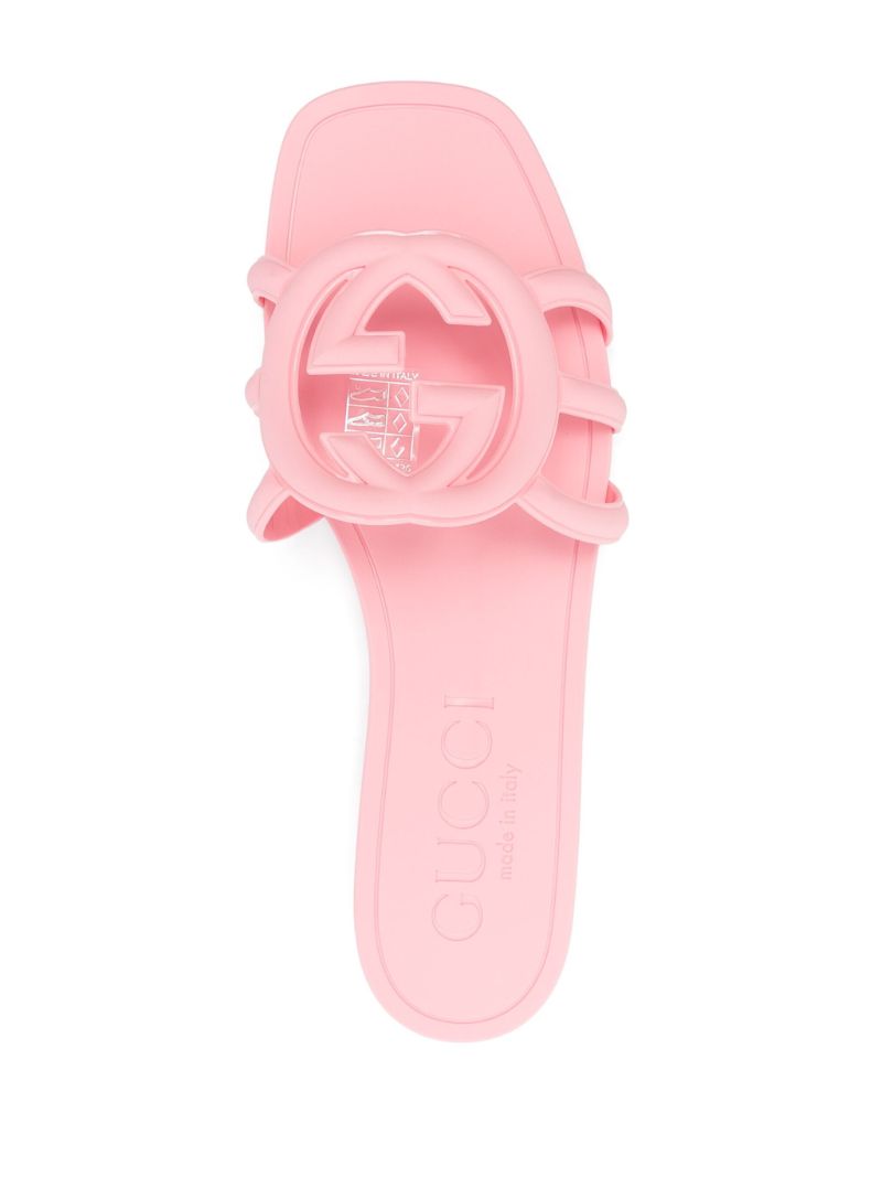 Pink Interlocking G Slides