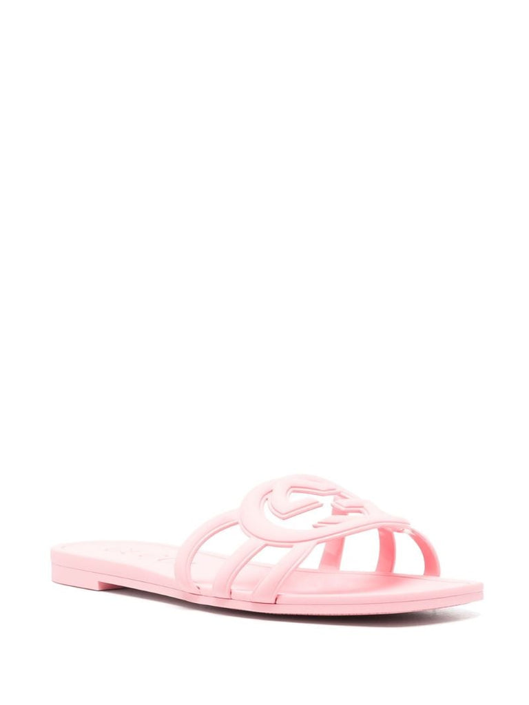 Pink Interlocking G Slides