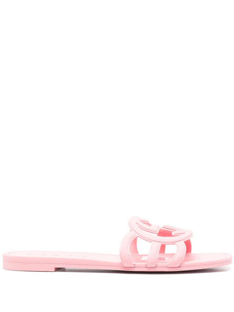 Pink Interlocking G Slides