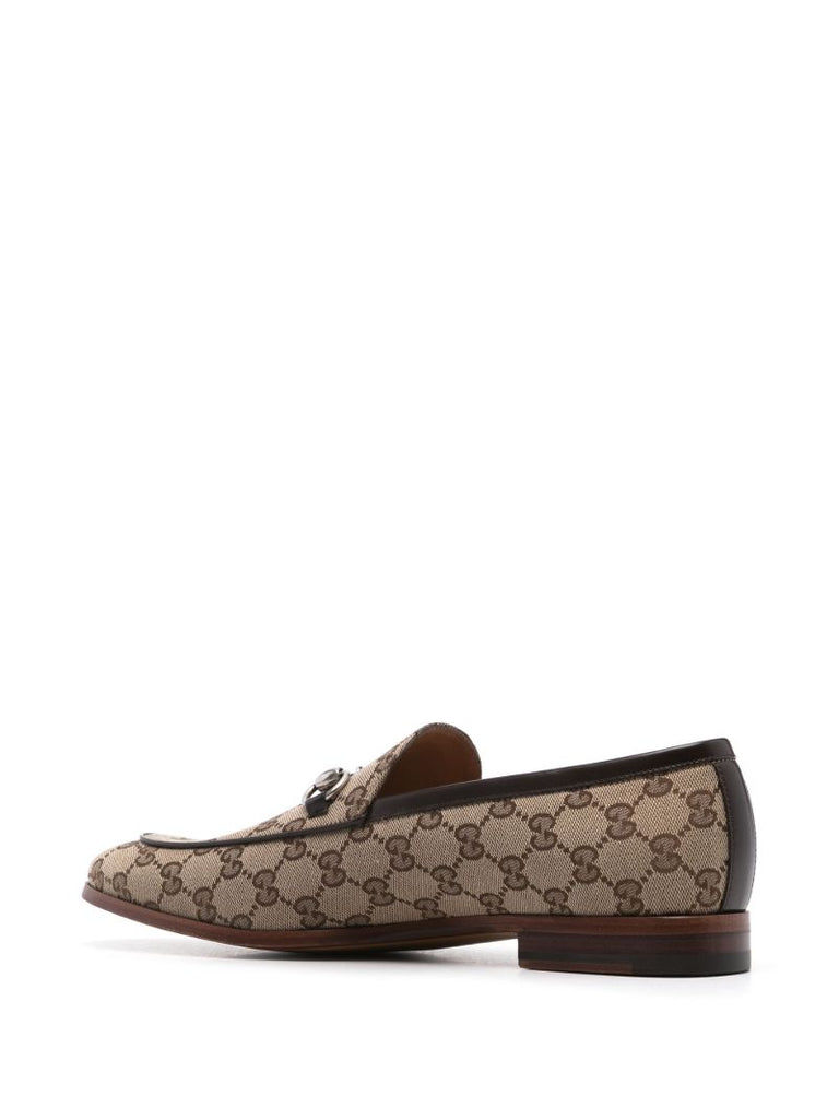 Neutral Horsebit Canvas Loafers