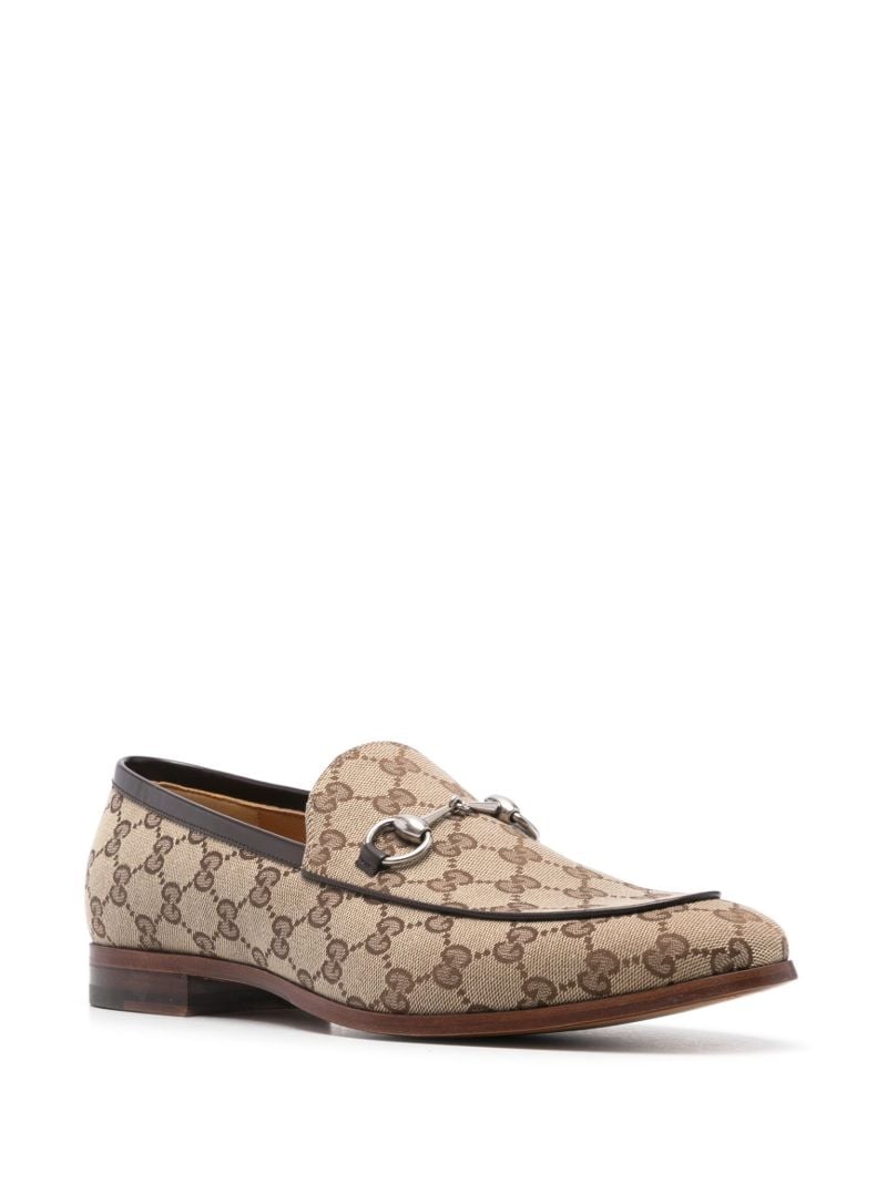 Neutral Horsebit Canvas Loafers