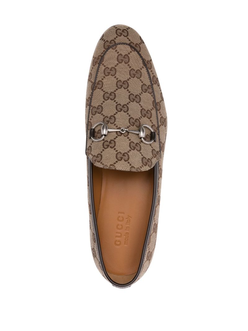 Neutral Horsebit Canvas Loafers