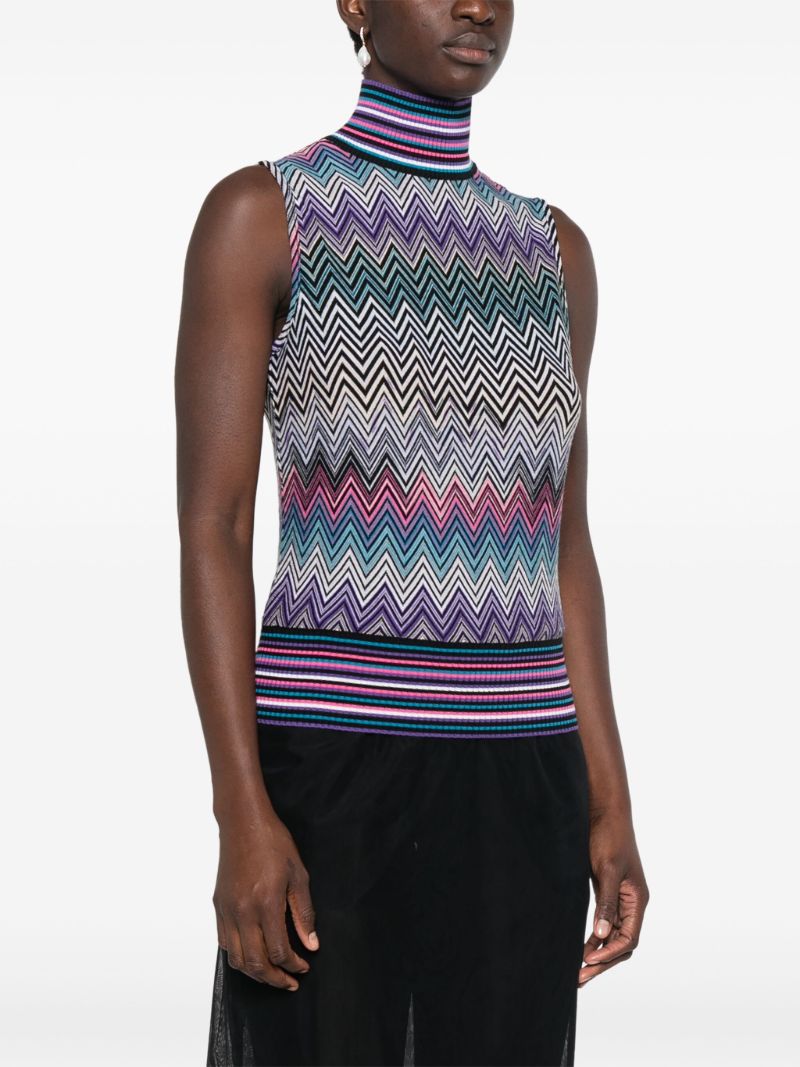 Zig-zag Wool Top