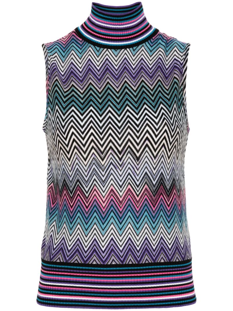 Zig-zag Wool Top