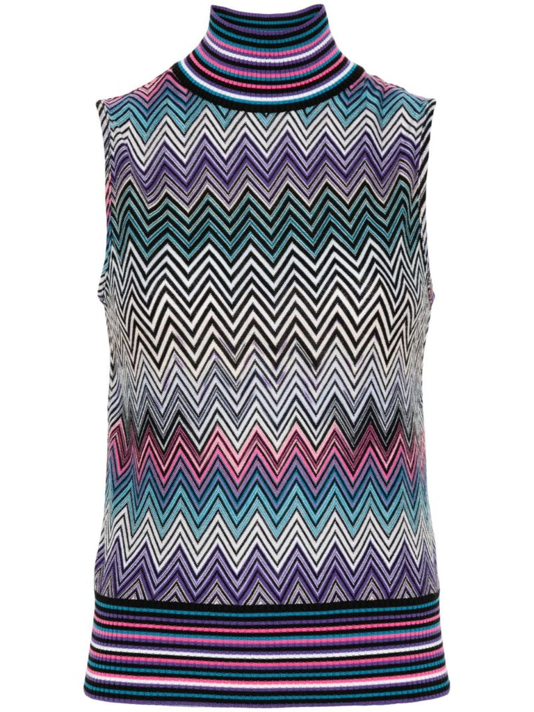 Zig-zag Wool Top