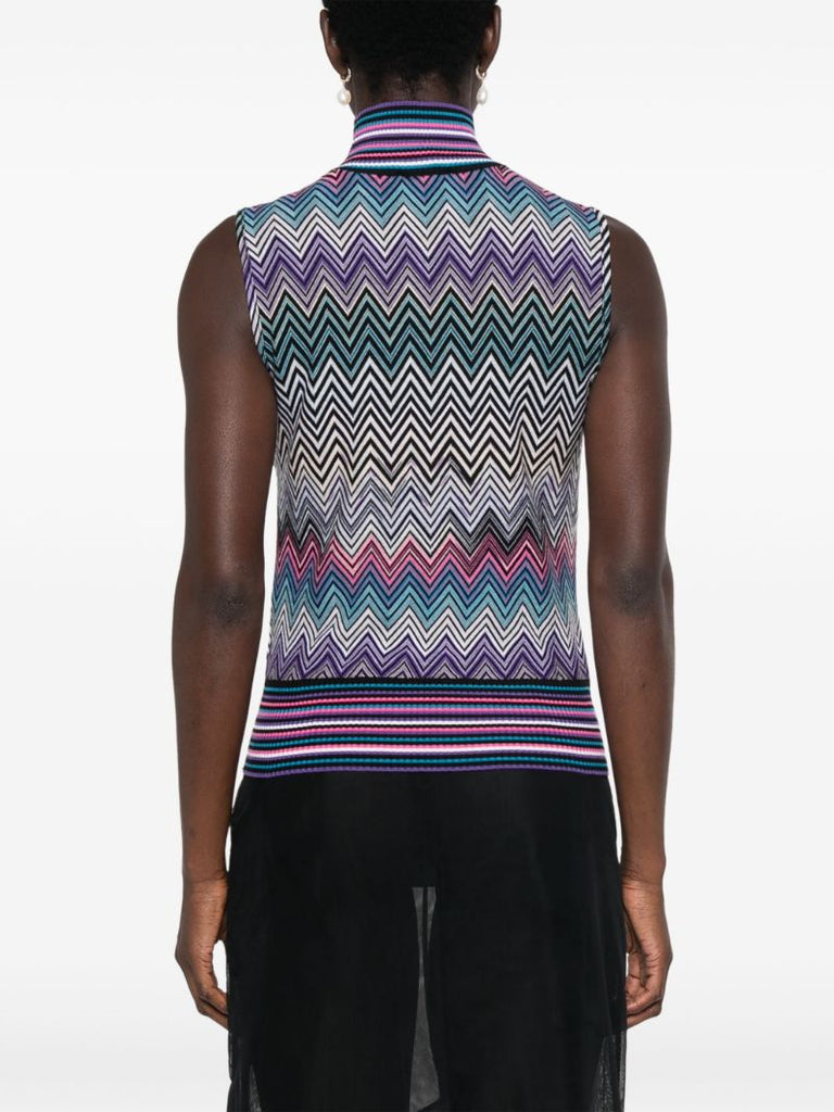Zig-zag Wool Top