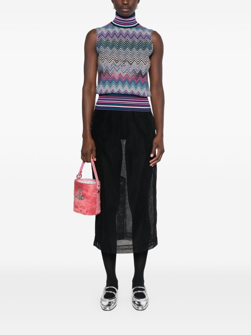 Zig-zag Wool Top