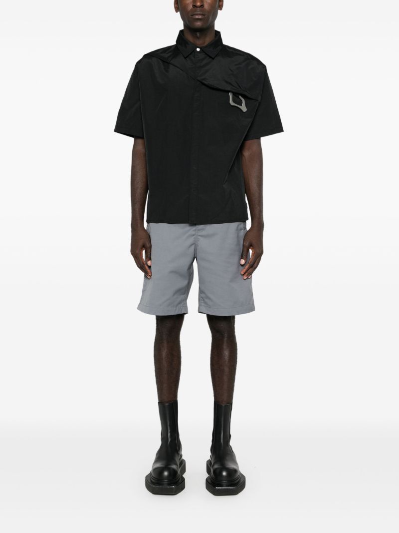 Black Carabiner-embellished Shirt