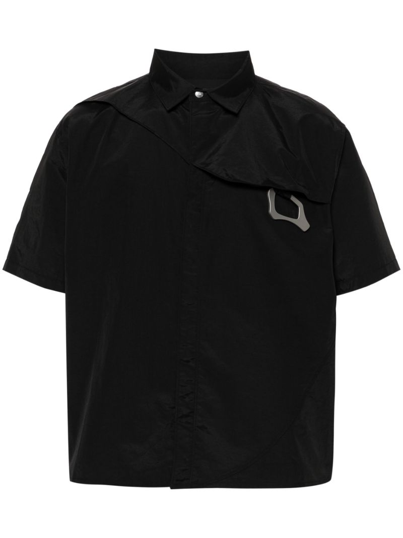 Black Carabiner-embellished Shirt