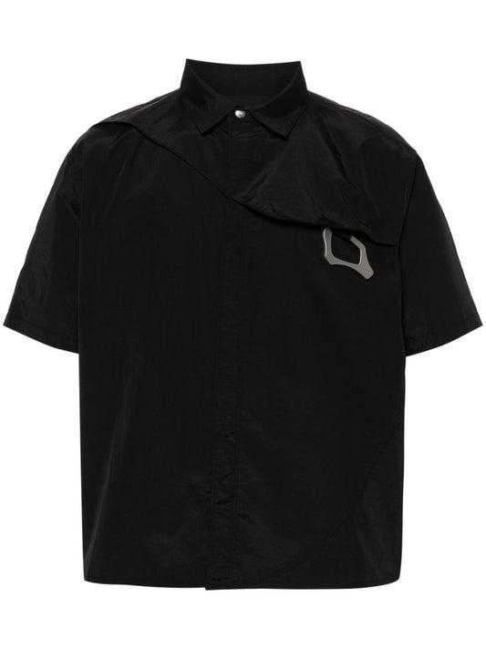 Black Carabiner-embellished Shirt