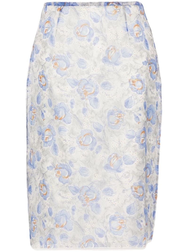 Printed Midi Skirt