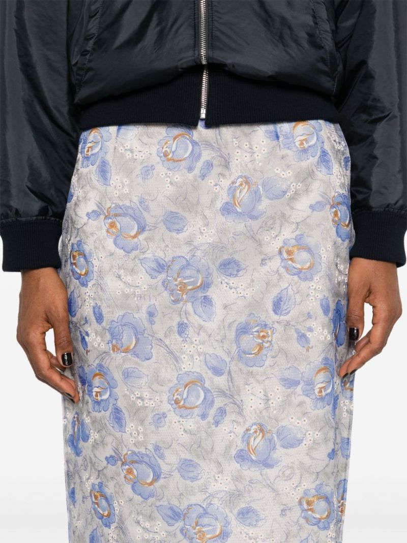 Printed Midi Skirt