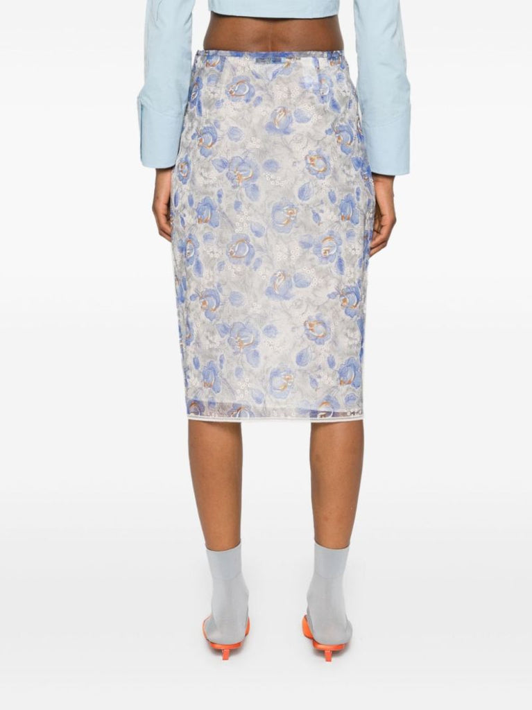 Printed Midi Skirt