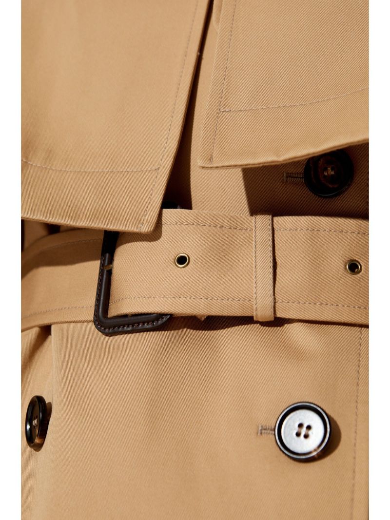 Brown Cape Cotton Trench Coat