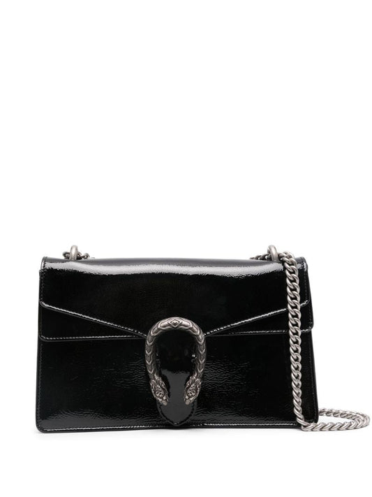 Black Dionysus Small Leather Shoulder Bag