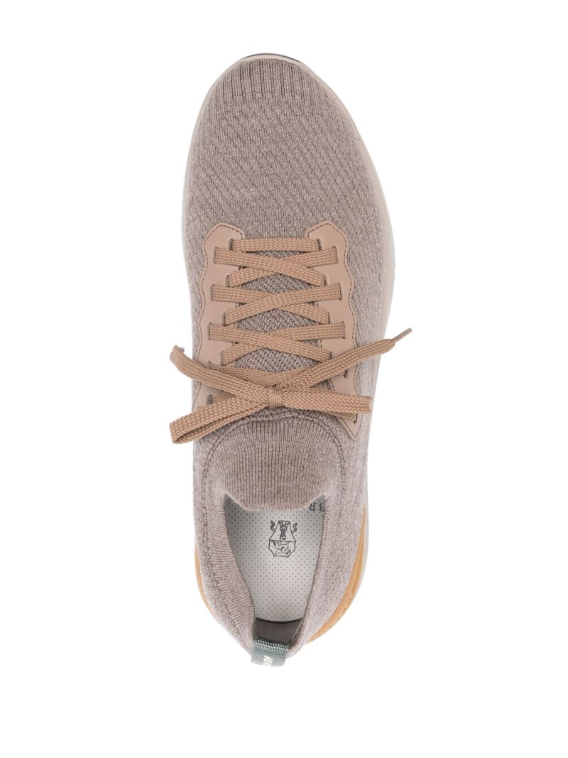 Brown Knitted Sneakers