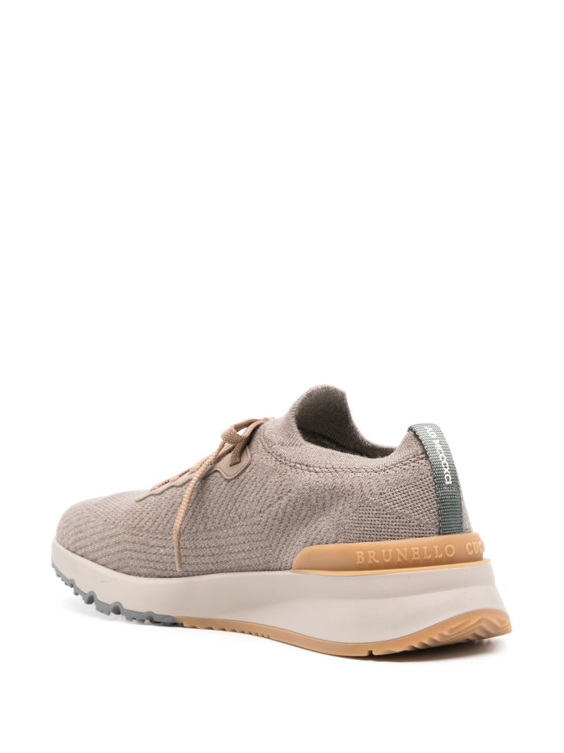 Brown Knitted Sneakers