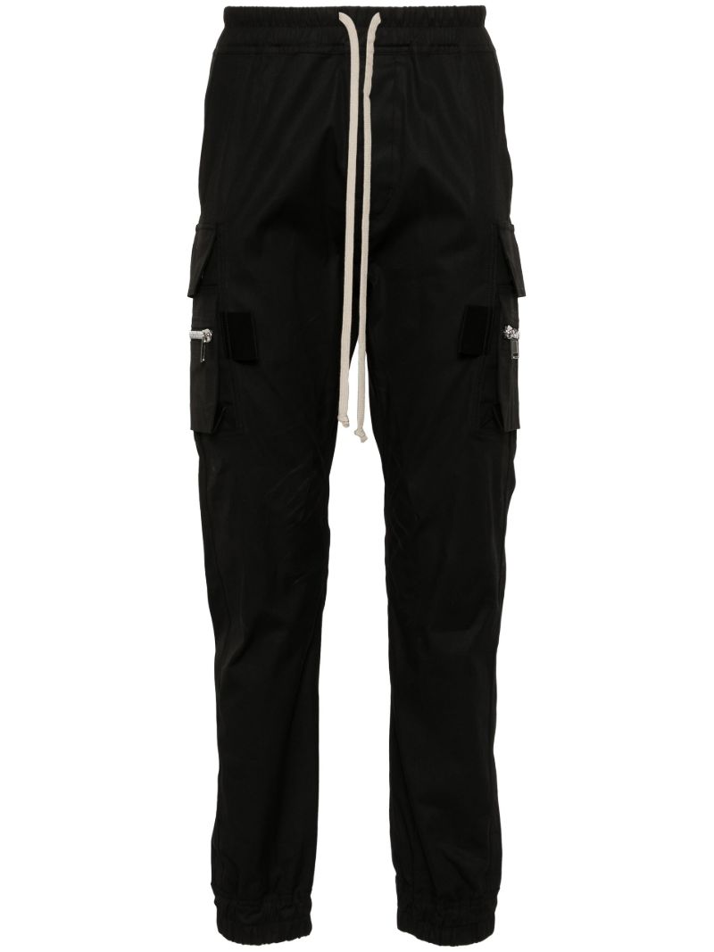 Black Mastodon Cotton Cargo Trousers
