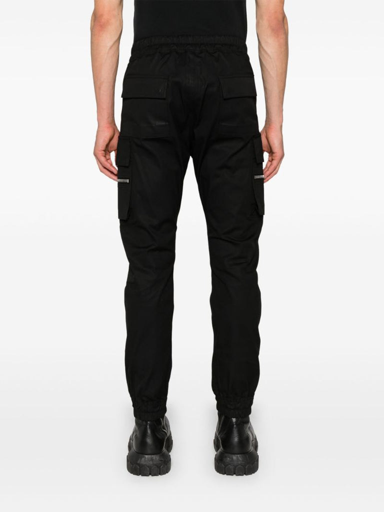 Black Mastodon Cotton Cargo Trousers