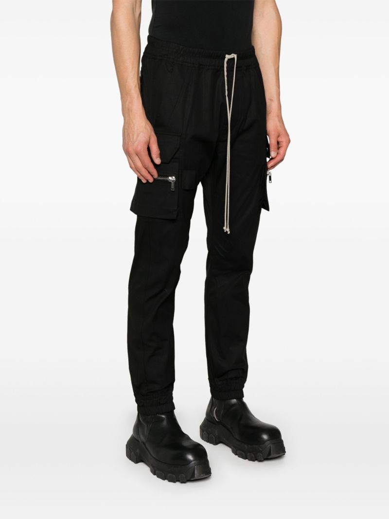 Black Mastodon Cotton Cargo Trousers