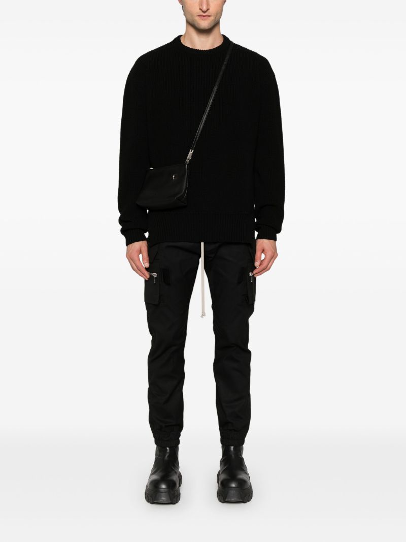 Black Mastodon Cotton Cargo Trousers