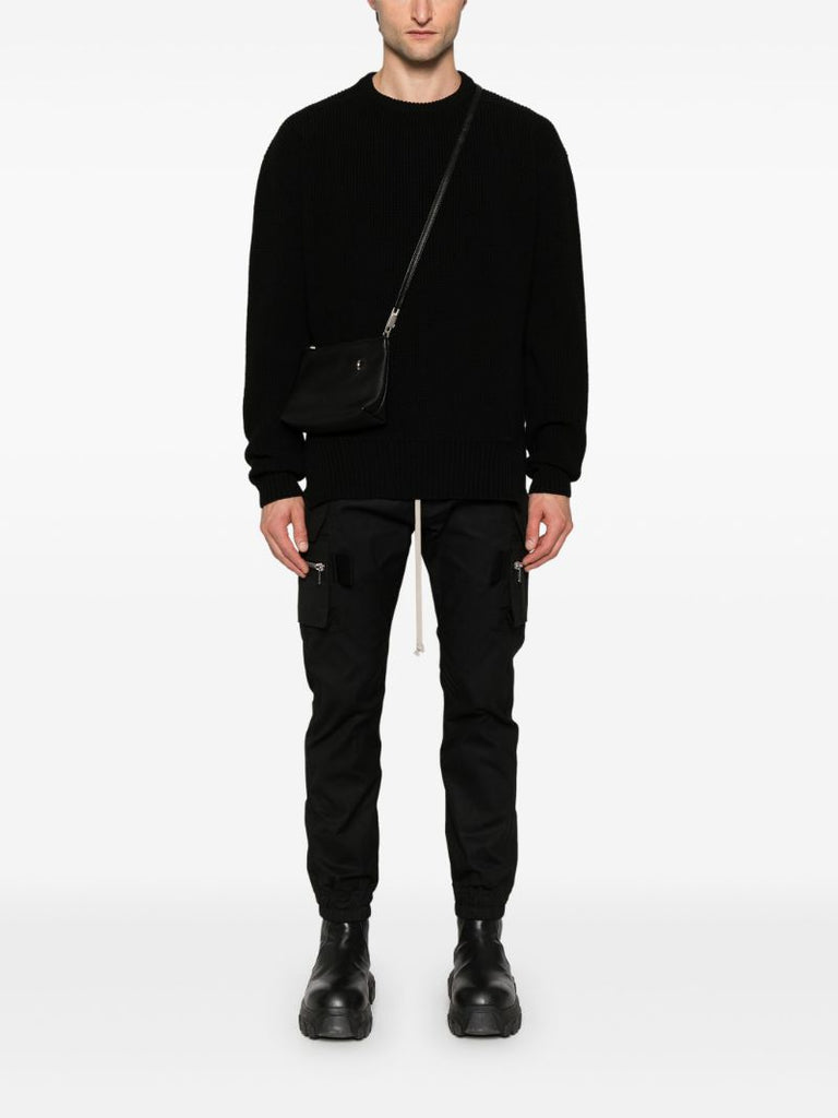 Black Mastodon Cotton Cargo Trousers