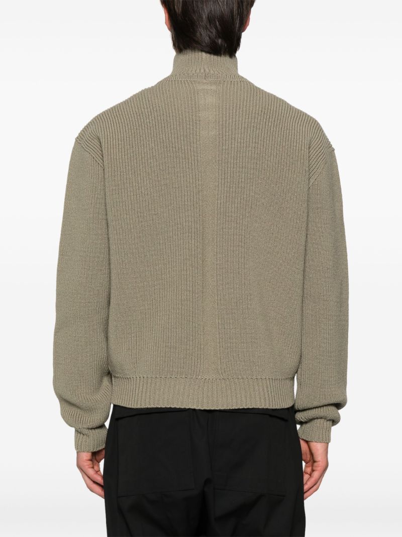 Grey Fisherman's-knit Wool Sweater