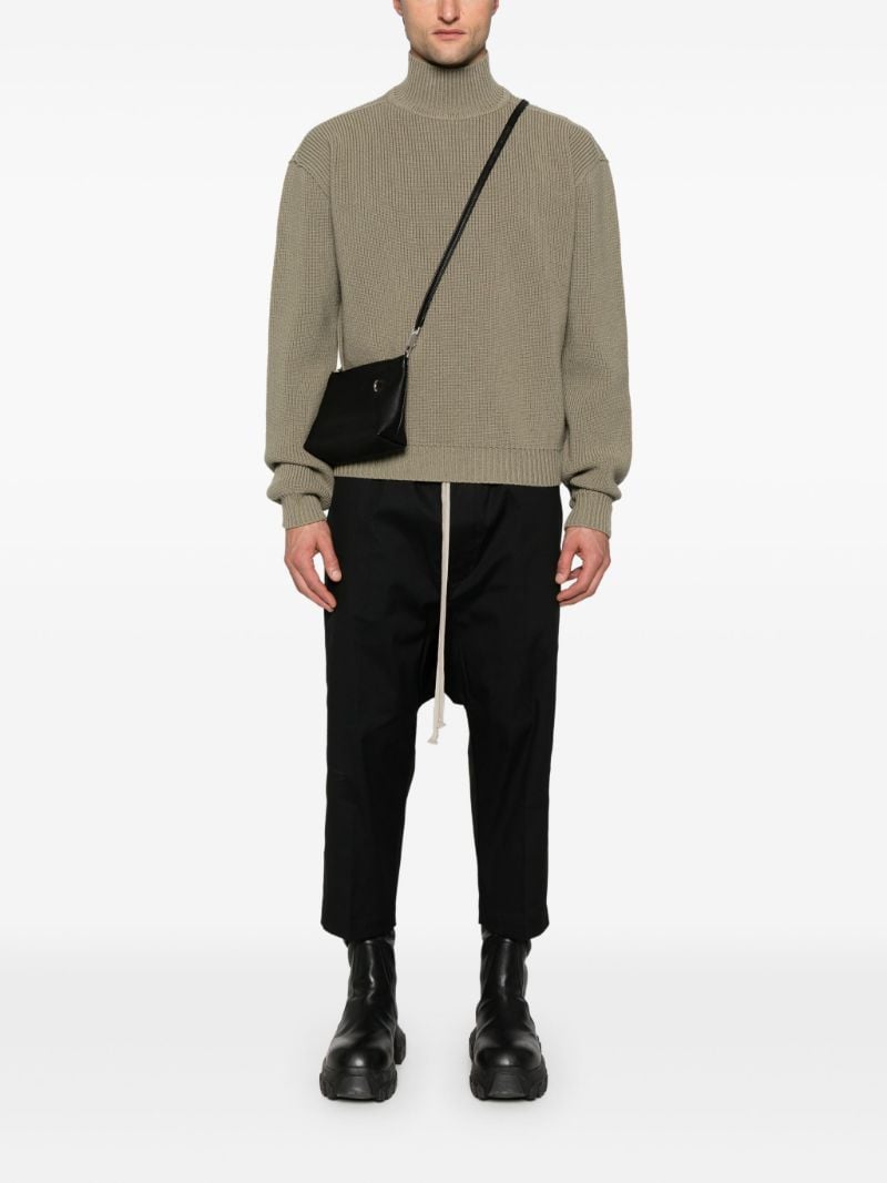 Grey Fisherman's-knit Wool Sweater