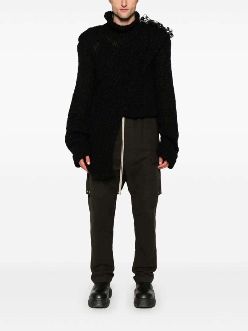 Black Porterville Organic Cotton Cargo Trousers