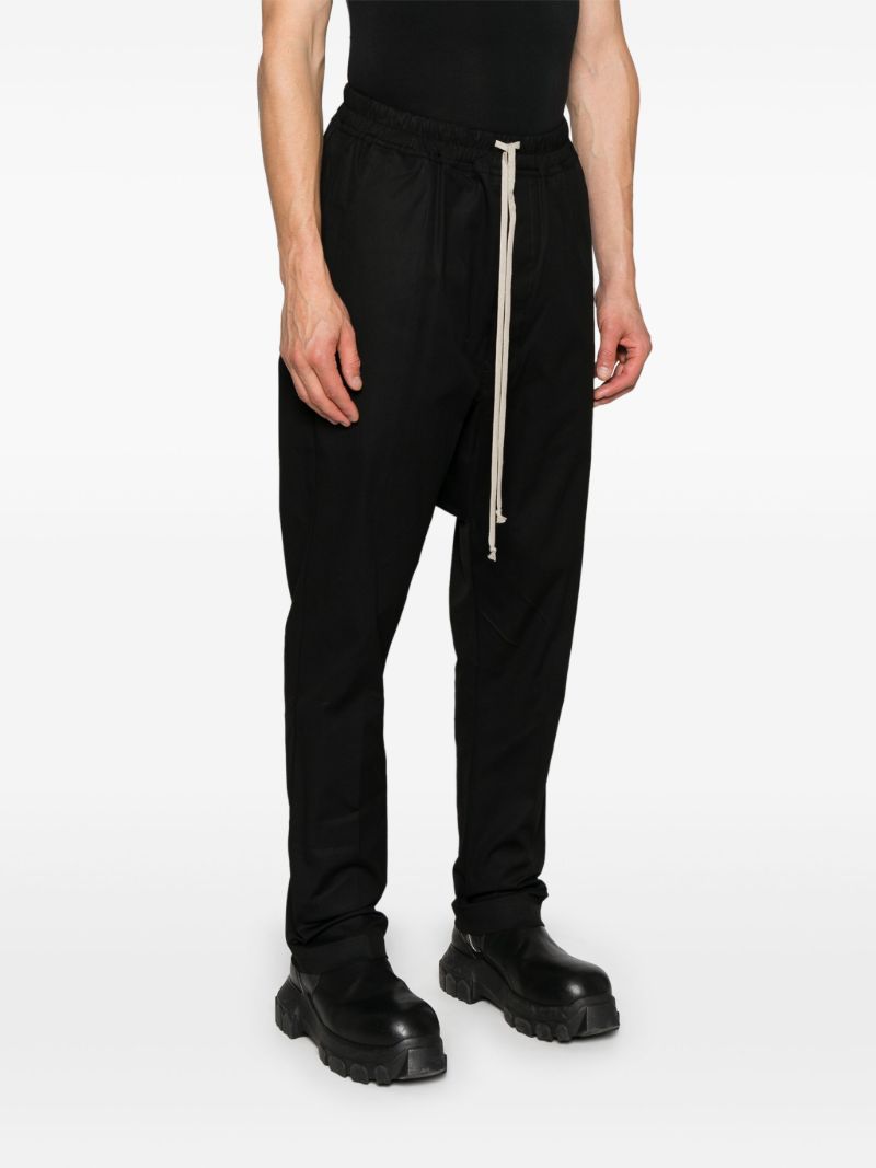 Black Drop-crotch Cotton Trousers