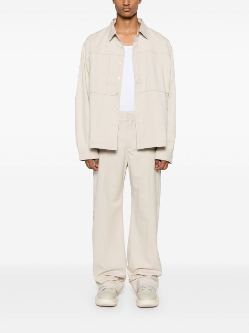 White Straight-leg Trousers