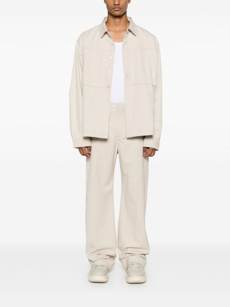 White Straight-leg Trousers