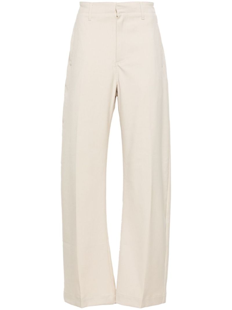White Straight-leg Trousers