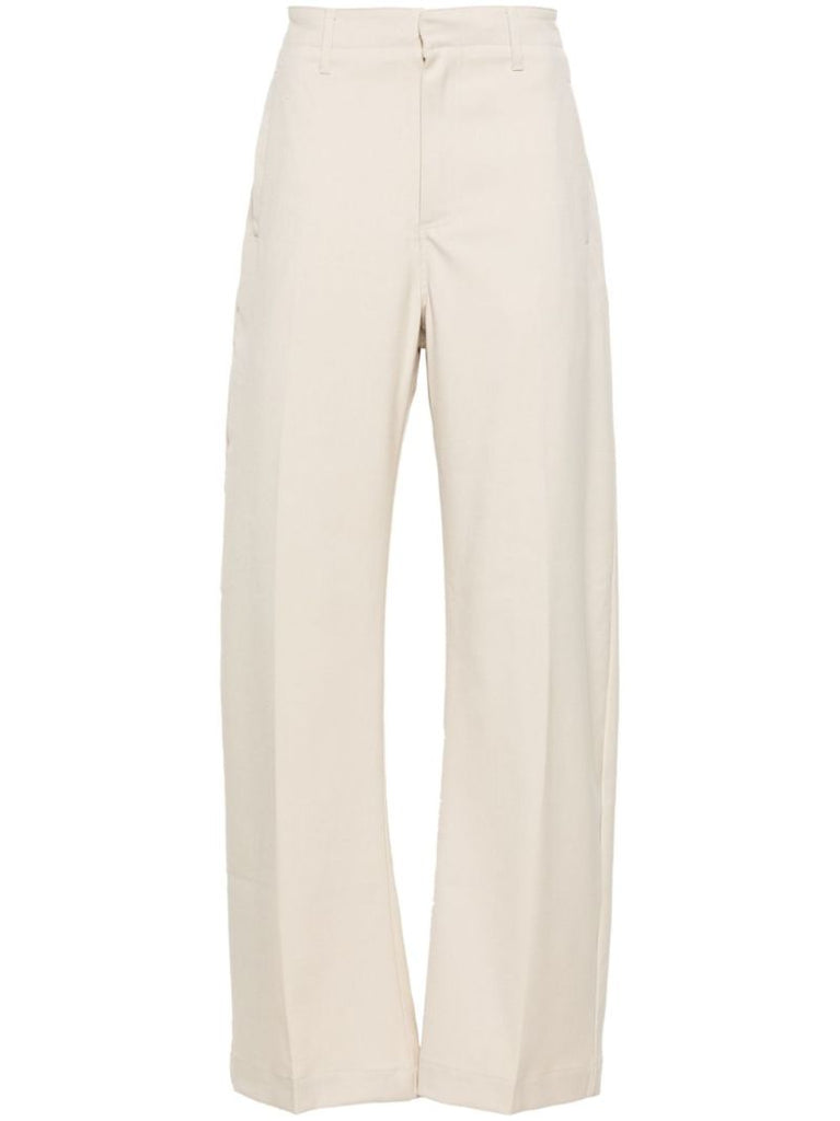 White Straight-leg Trousers