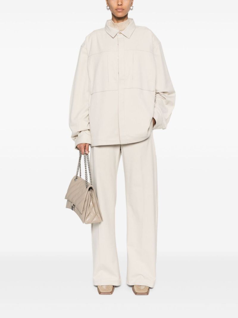 White Straight-leg Trousers