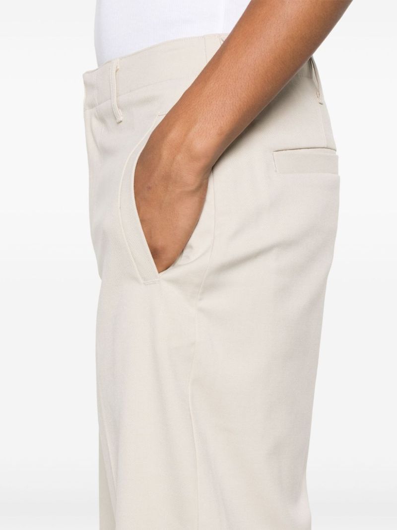 White Straight-leg Trousers